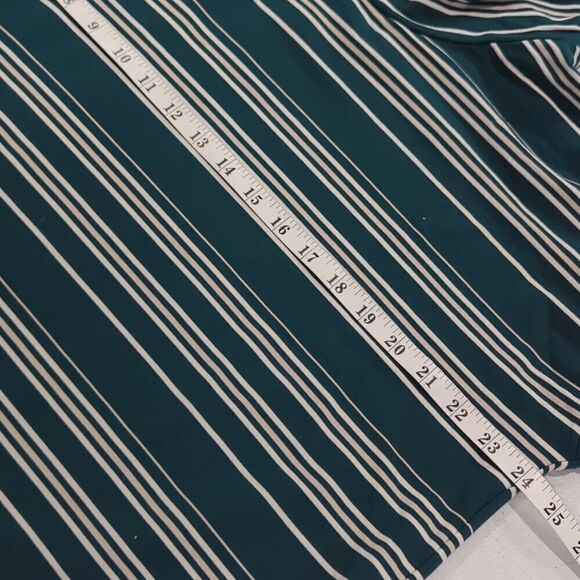 Garnet Hill Top Womens Medium Green Striped Cowl Neck - Picture 8 of 9